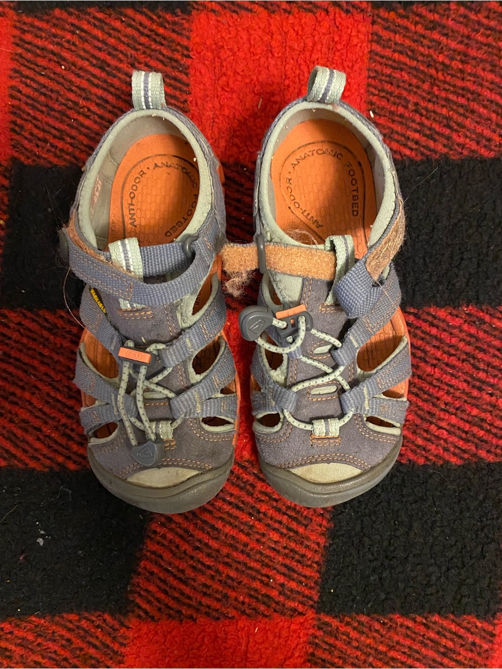 Keen Kids Gray and Orange Closed-Toe Sport Sandals